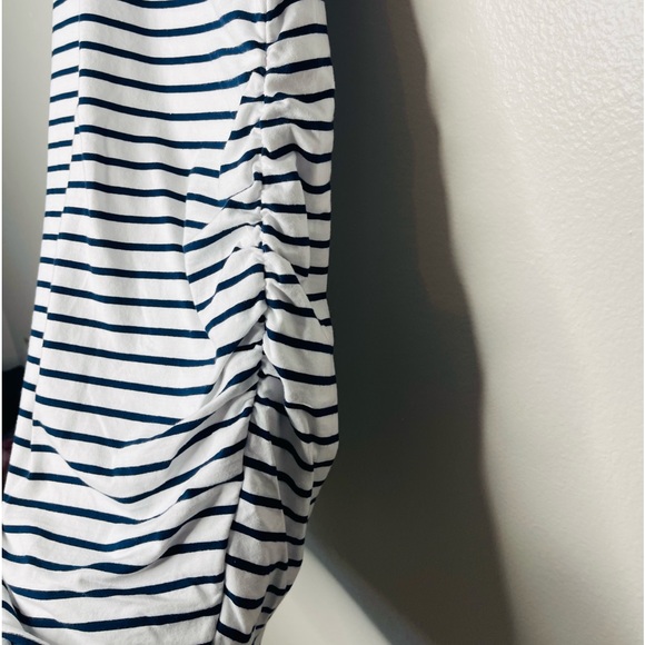 BTFBM Black White Striped Fitted Dress Size Medium - Picture 4 of 7